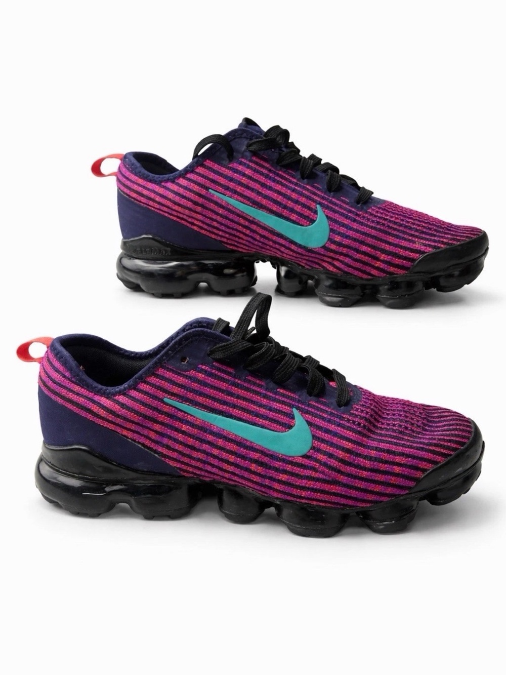 Nike Air VaporMax Flyknit 3 Pink Purple Teal Running Sneakers Women’s 5Y